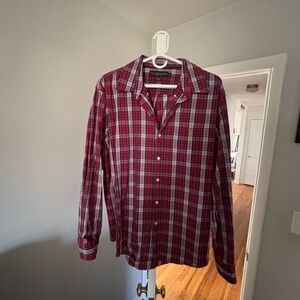 U.S. Polo Assn. Red and Blue Plaid Button Down Shirt